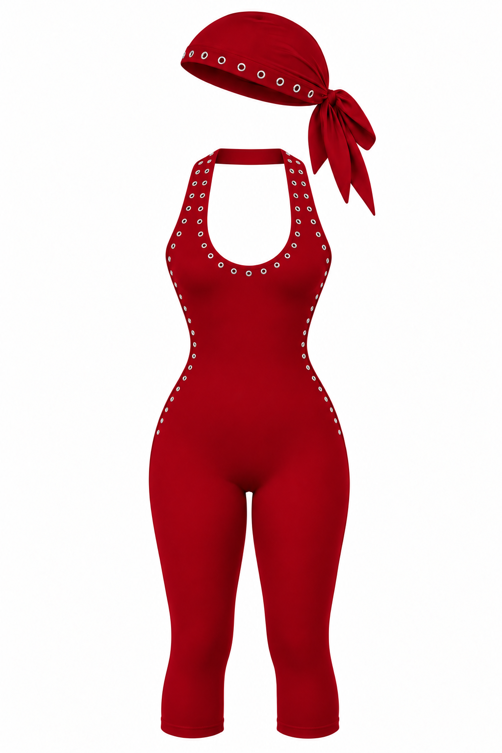 Cherry Capri Suit & Skully