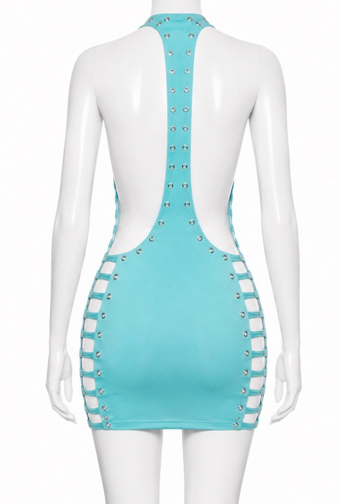 Studded Strap Dress - Tiffany